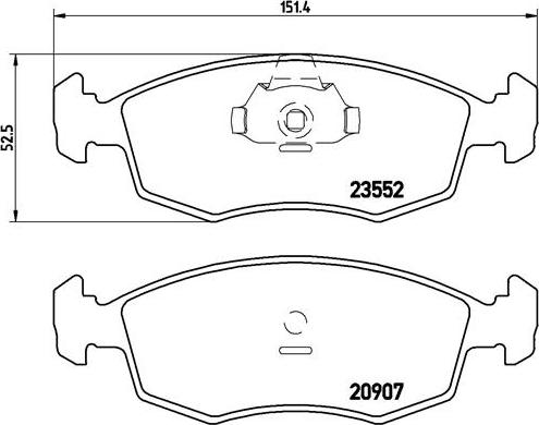 Brembo P 23 079 - Bremžu uzliku kompl., Disku bremzes www.autospares.lv