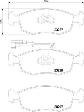 Brembo P 23 076 - Bremžu uzliku kompl., Disku bremzes www.autospares.lv