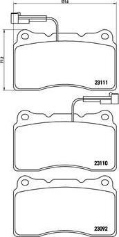 Brembo P 23 078 - Bremžu uzliku kompl., Disku bremzes www.autospares.lv