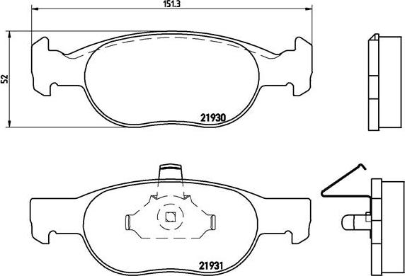 Brembo P 23 073 - Bremžu uzliku kompl., Disku bremzes www.autospares.lv