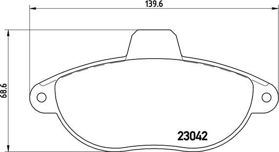 Brembo P 23 072 - Brake Pad Set, disc brake www.autospares.lv