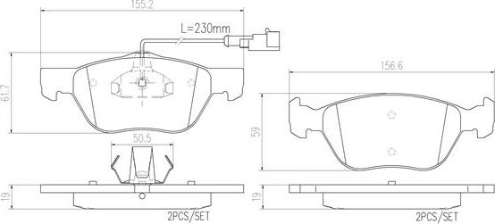 Brembo P23077N - Тормозные колодки, дисковые, комплект www.autospares.lv