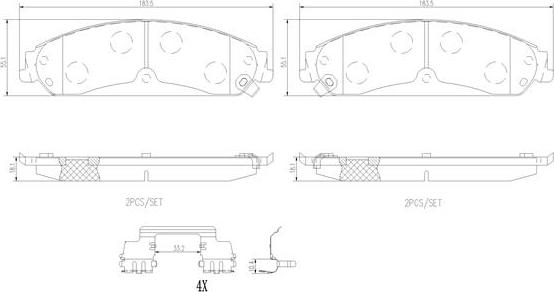 Brembo P23149N - Bremžu uzliku kompl., Disku bremzes www.autospares.lv