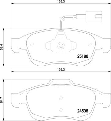 Brembo P 23 148X - Bremžu uzliku kompl., Disku bremzes autospares.lv