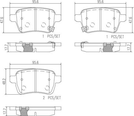 Brembo P23156N - Bremžu uzliku kompl., Disku bremzes www.autospares.lv