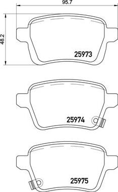 Brembo P 23 156 - Bremžu uzliku kompl., Disku bremzes www.autospares.lv