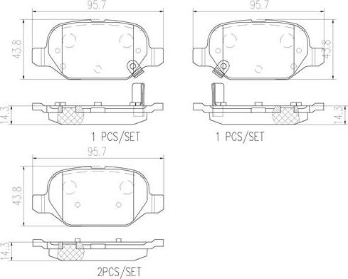 Brembo P23151N - Bremžu uzliku kompl., Disku bremzes www.autospares.lv