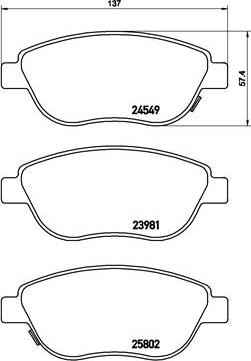 Brembo P 23 153 - Тормозные колодки, дисковые, комплект www.autospares.lv