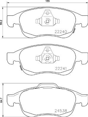 Brembo P 23 165X - Bremžu uzliku kompl., Disku bremzes www.autospares.lv