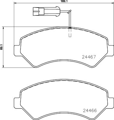 Brembo P 23 161 - Bremžu uzliku kompl., Disku bremzes autospares.lv