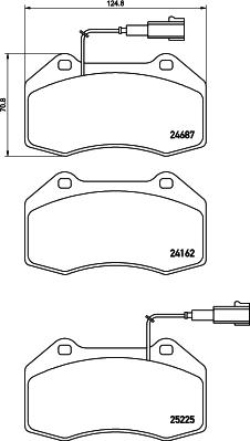 Brembo P 23 162 - Bremžu uzliku kompl., Disku bremzes www.autospares.lv