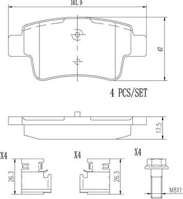 Brembo P23104N - Bremžu uzliku kompl., Disku bremzes www.autospares.lv