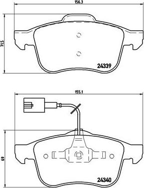 Brembo P 23 103 - Brake Pad Set, disc brake www.autospares.lv