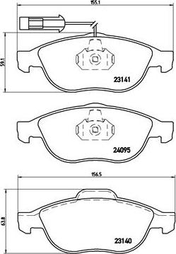 Brembo P 23 114 - Тормозные колодки, дисковые, комплект www.autospares.lv