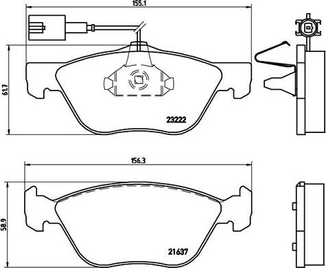 Brembo P 23 116 - Тормозные колодки, дисковые, комплект www.autospares.lv