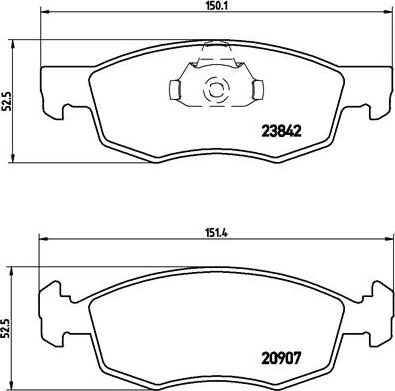 Brembo P 23 118 - Bremžu uzliku kompl., Disku bremzes www.autospares.lv