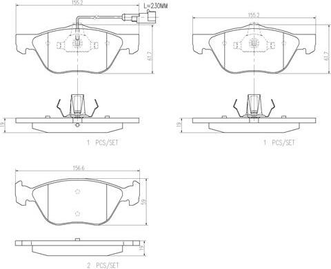 Brembo P23112N - Bremžu uzliku kompl., Disku bremzes autospares.lv