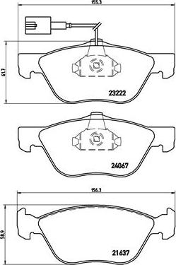 Brembo P 23 112 - Bremžu uzliku kompl., Disku bremzes autospares.lv