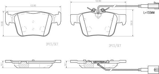 Brembo P23180N - Bremžu uzliku kompl., Disku bremzes www.autospares.lv