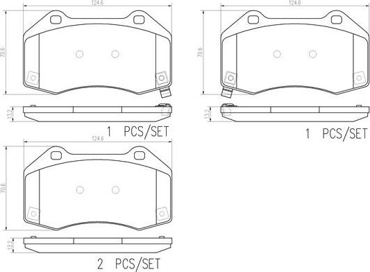 Brembo P23182N - Bremžu uzliku kompl., Disku bremzes www.autospares.lv