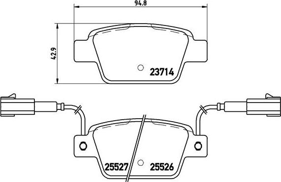 Brembo P 23 135 - Bremžu uzliku kompl., Disku bremzes autospares.lv