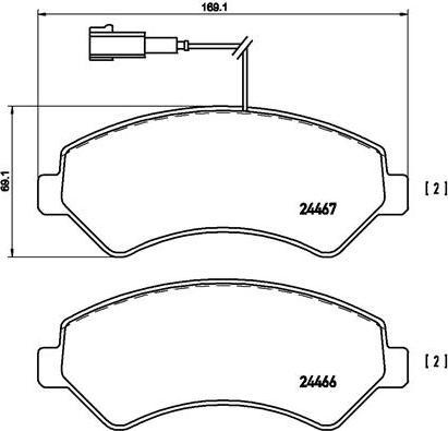 Brembo P 23 136 - Bremžu uzliku kompl., Disku bremzes www.autospares.lv