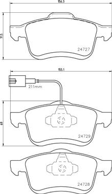 Brembo P 23 130 - Bremžu uzliku kompl., Disku bremzes autospares.lv