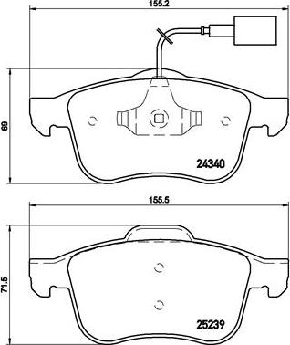 Brembo P 23 132X - Bremžu uzliku kompl., Disku bremzes www.autospares.lv