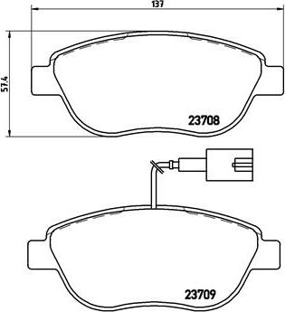 Brembo P 23 137X - Bremžu uzliku kompl., Disku bremzes autospares.lv