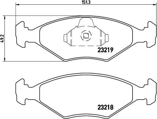 Brembo P 23 124 - Bremžu uzliku kompl., Disku bremzes www.autospares.lv