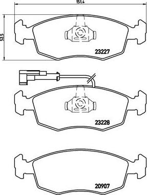 Brembo P 23 121 - Bremžu uzliku kompl., Disku bremzes www.autospares.lv