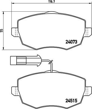 Brembo P 23 128 - Тормозные колодки, дисковые, комплект www.autospares.lv