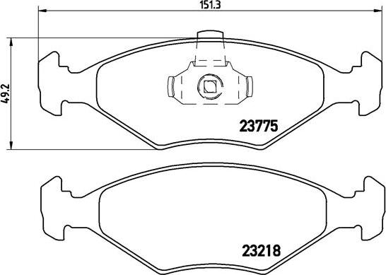 Brembo P 23 123 - Bremžu uzliku kompl., Disku bremzes www.autospares.lv