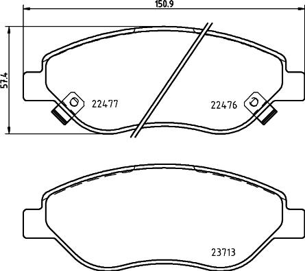 Brembo P 23 178 - Bremžu uzliku kompl., Disku bremzes www.autospares.lv