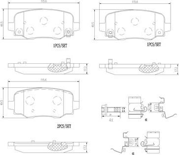 Brembo P23177N - Bremžu uzliku kompl., Disku bremzes www.autospares.lv