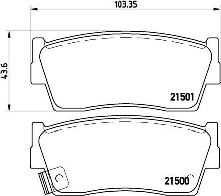 Brembo P 79 006 - Brake Pad Set, disc brake www.autospares.lv