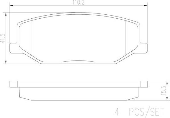 Brembo P79001N - Brake Pad Set, disc brake www.autospares.lv