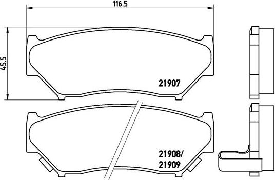 Brembo P 79 008 - Тормозные колодки, дисковые, комплект www.autospares.lv