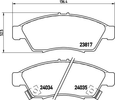 Brembo P 79 014 - Brake Pad Set, disc brake www.autospares.lv