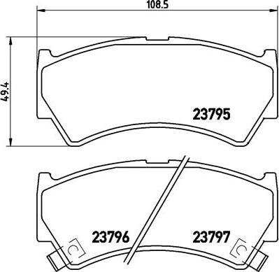 Brembo P 79 013 - Тормозные колодки, дисковые, комплект www.autospares.lv