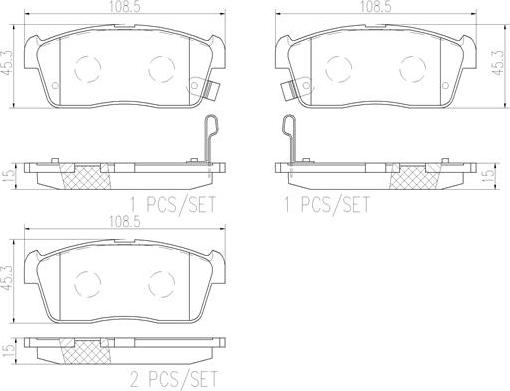 Brembo P79012N - Bremžu uzliku kompl., Disku bremzes autospares.lv