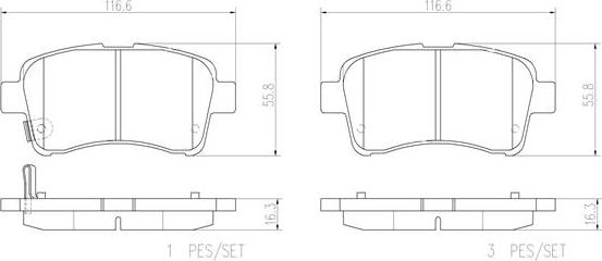 Brembo P79033N - Тормозные колодки, дисковые, комплект www.autospares.lv