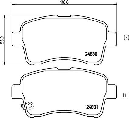 Brembo P 79 021 - Тормозные колодки, дисковые, комплект www.autospares.lv