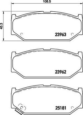 Brembo P 79 023 - Тормозные колодки, дисковые, комплект www.autospares.lv