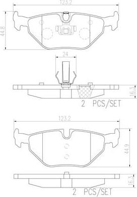 Brembo P71006N - Brake Pad Set, disc brake www.autospares.lv