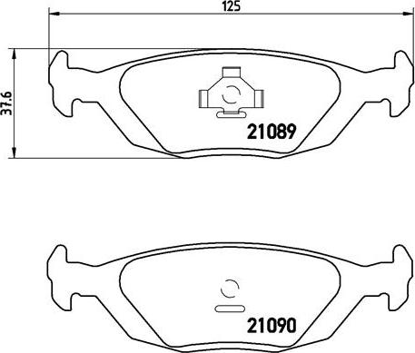 Brembo P 71 003 - Bremžu uzliku kompl., Disku bremzes autospares.lv