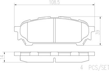 Brembo P78014N - Тормозные колодки, дисковые, комплект www.autospares.lv