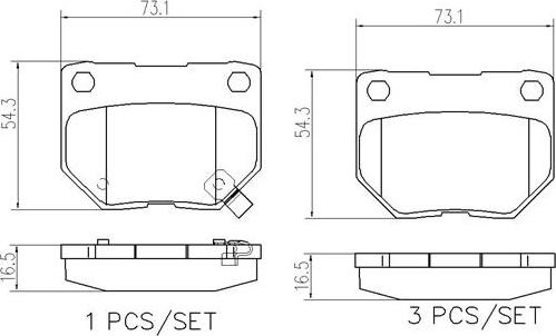 Brembo P78016N - Brake Pad Set, disc brake www.autospares.lv