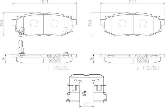 Brembo P78018N - Bremžu uzliku kompl., Disku bremzes autospares.lv