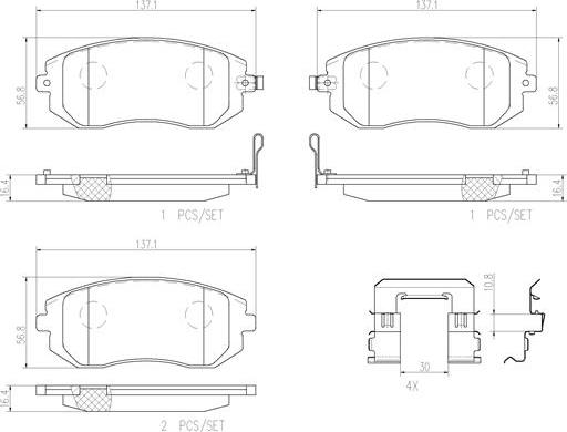 Brembo P78013N - Brake Pad Set, disc brake www.autospares.lv